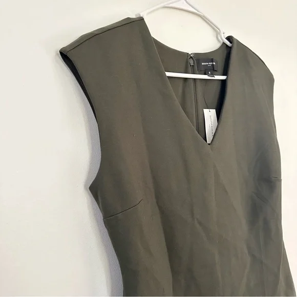 Banana Republic Cross-Back Sheath Dress, Dark Green Size Small New with Tags - Picture 3 of 9